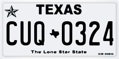 TX license plate CUQ0324