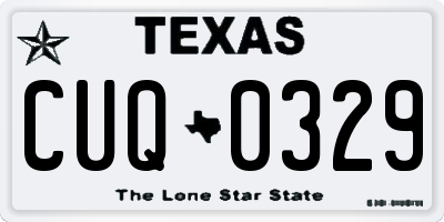 TX license plate CUQ0329