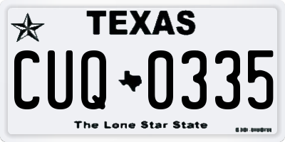TX license plate CUQ0335