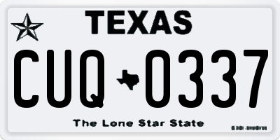 TX license plate CUQ0337