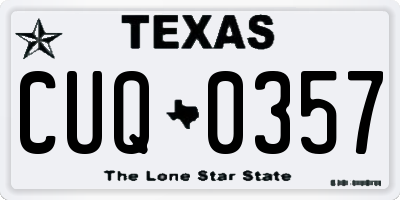 TX license plate CUQ0357