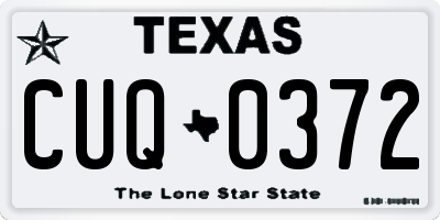 TX license plate CUQ0372