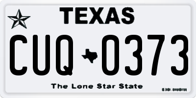 TX license plate CUQ0373