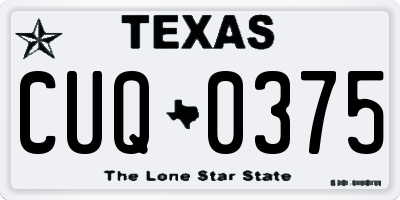 TX license plate CUQ0375