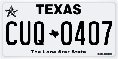 TX license plate CUQ0407