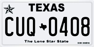 TX license plate CUQ0408