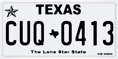 TX license plate CUQ0413