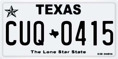 TX license plate CUQ0415
