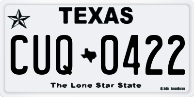 TX license plate CUQ0422