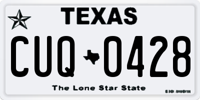 TX license plate CUQ0428