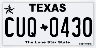 TX license plate CUQ0430