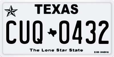 TX license plate CUQ0432