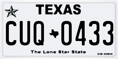 TX license plate CUQ0433
