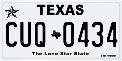 TX license plate CUQ0434
