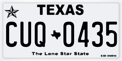 TX license plate CUQ0435
