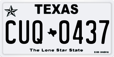 TX license plate CUQ0437