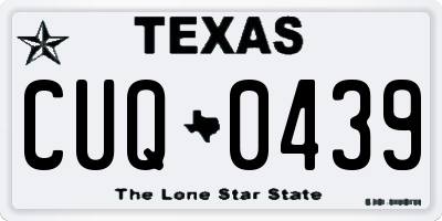 TX license plate CUQ0439