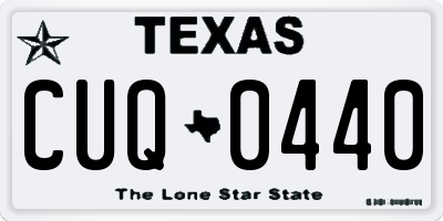 TX license plate CUQ0440