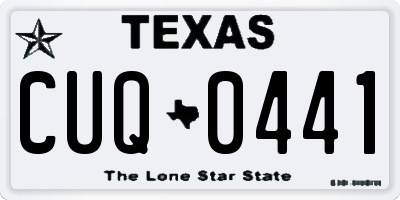 TX license plate CUQ0441