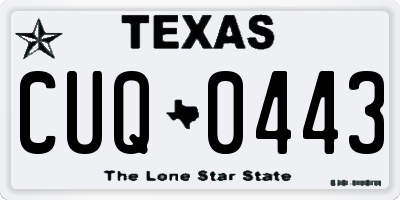 TX license plate CUQ0443