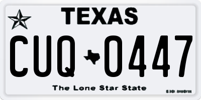TX license plate CUQ0447