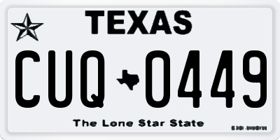 TX license plate CUQ0449