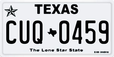 TX license plate CUQ0459