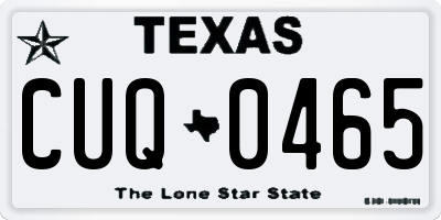 TX license plate CUQ0465