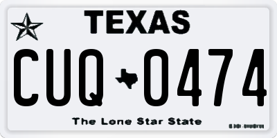 TX license plate CUQ0474
