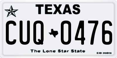 TX license plate CUQ0476