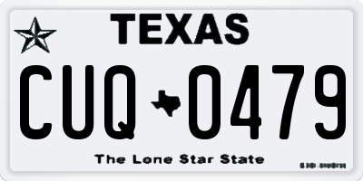 TX license plate CUQ0479