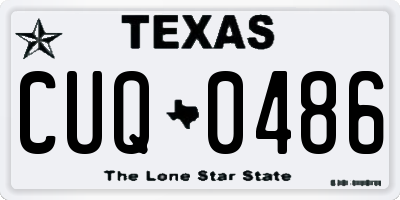 TX license plate CUQ0486
