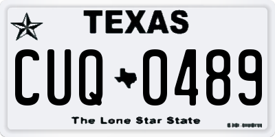 TX license plate CUQ0489