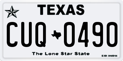 TX license plate CUQ0490