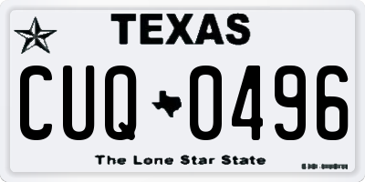TX license plate CUQ0496