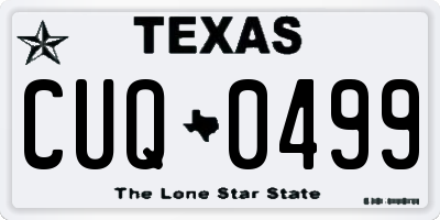 TX license plate CUQ0499