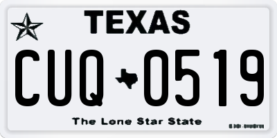 TX license plate CUQ0519