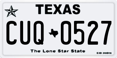 TX license plate CUQ0527