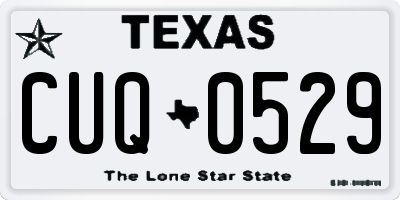 TX license plate CUQ0529