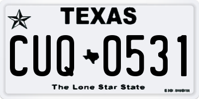 TX license plate CUQ0531