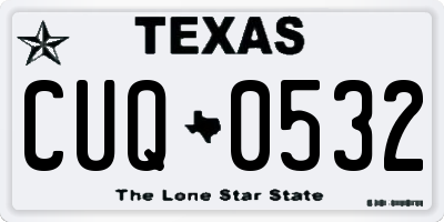 TX license plate CUQ0532