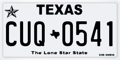 TX license plate CUQ0541