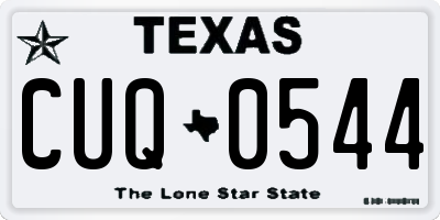 TX license plate CUQ0544