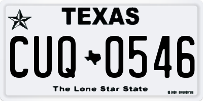 TX license plate CUQ0546