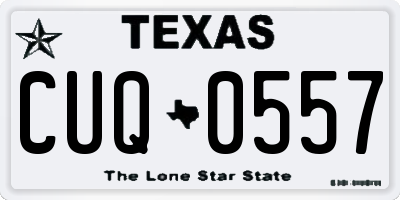 TX license plate CUQ0557