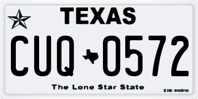 TX license plate CUQ0572