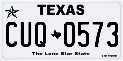 TX license plate CUQ0573