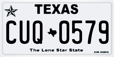 TX license plate CUQ0579