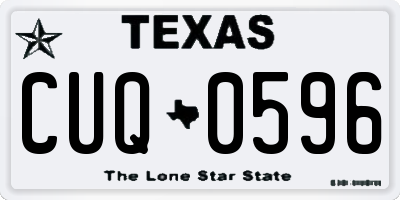 TX license plate CUQ0596