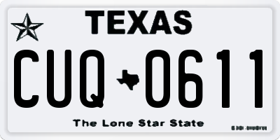 TX license plate CUQ0611